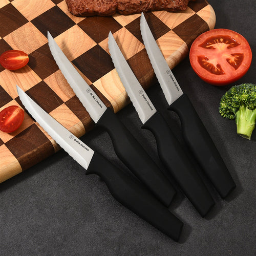 8-Piece Steak Knife Set - High Carbon Stainless Steel Serrated Blades with Ergonomic Handles, 4.5” Premium Kitchen Knives for Dining